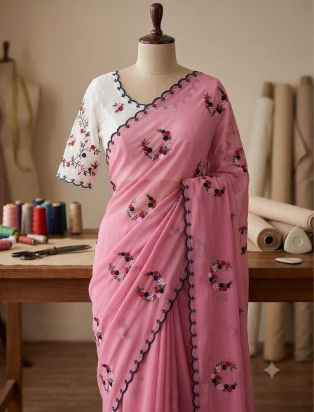 Svara georgette sarees in bulk